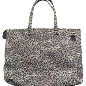 Athalon Large Canvas Tote Bag Animal Print